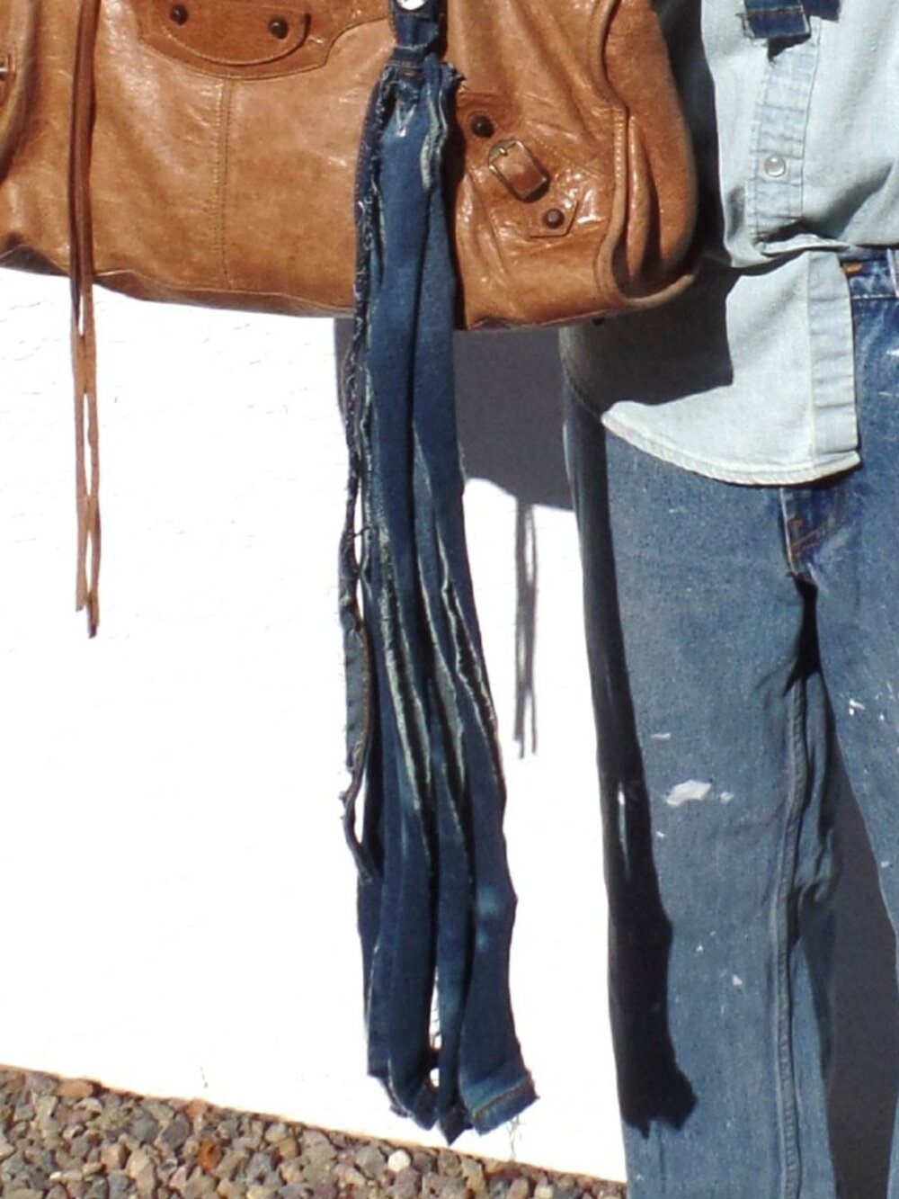 Hand Crafted Denim Textile Swag - Picture 6 of 7